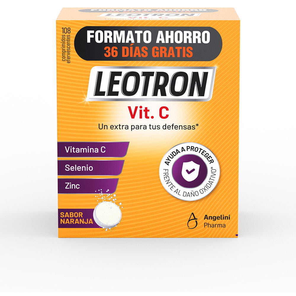 LEOTRON VITAMINA C triple acción comprimidos efervescentes 72 + 36 de regalo #Naranja 54 u