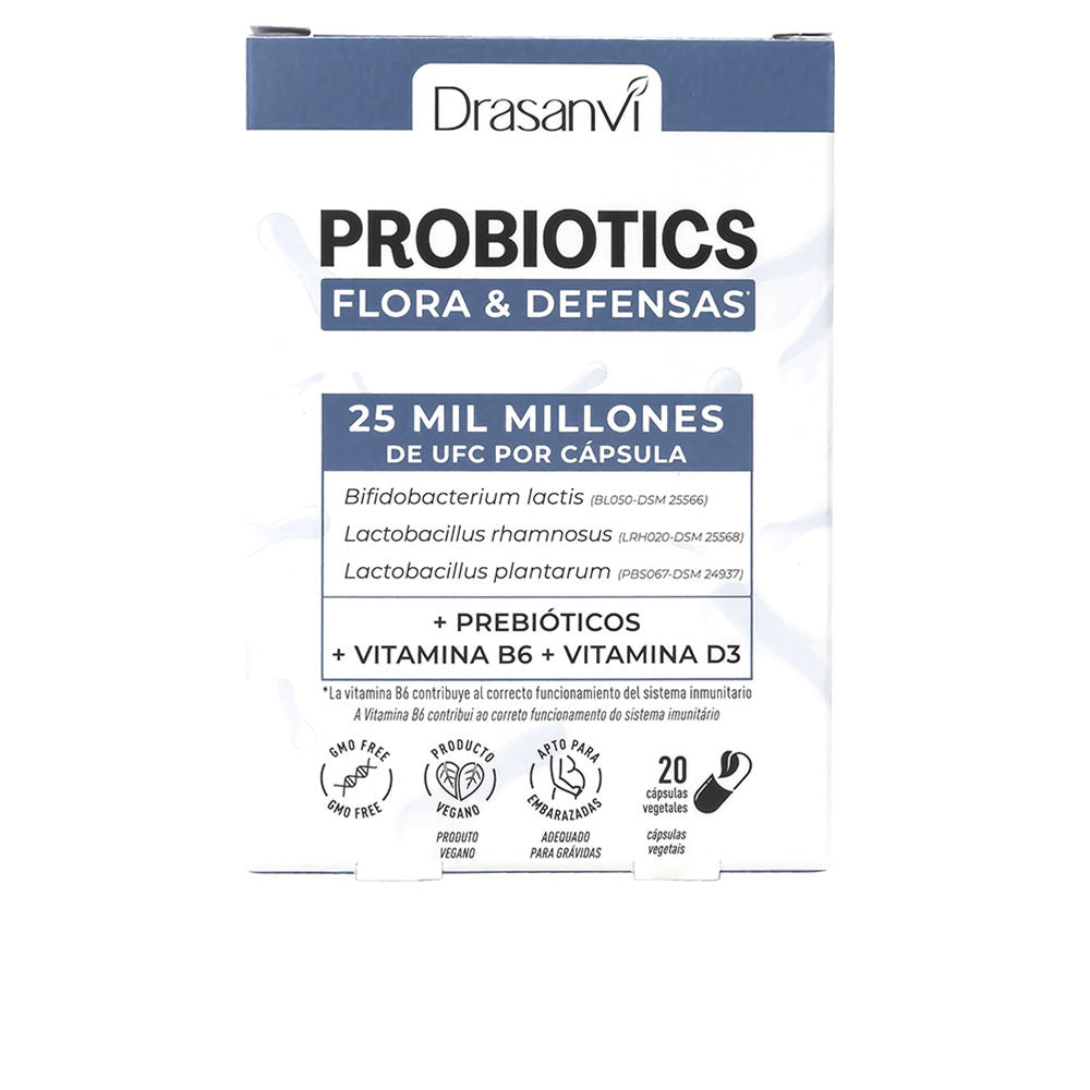 DRASANVI PROBIOTICS FLORA Y DEFENSAS cápsulas 20 u
