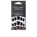 ELEGANT TOUCH CORE COLOUR nails with glue squoval #midnight black 24 u