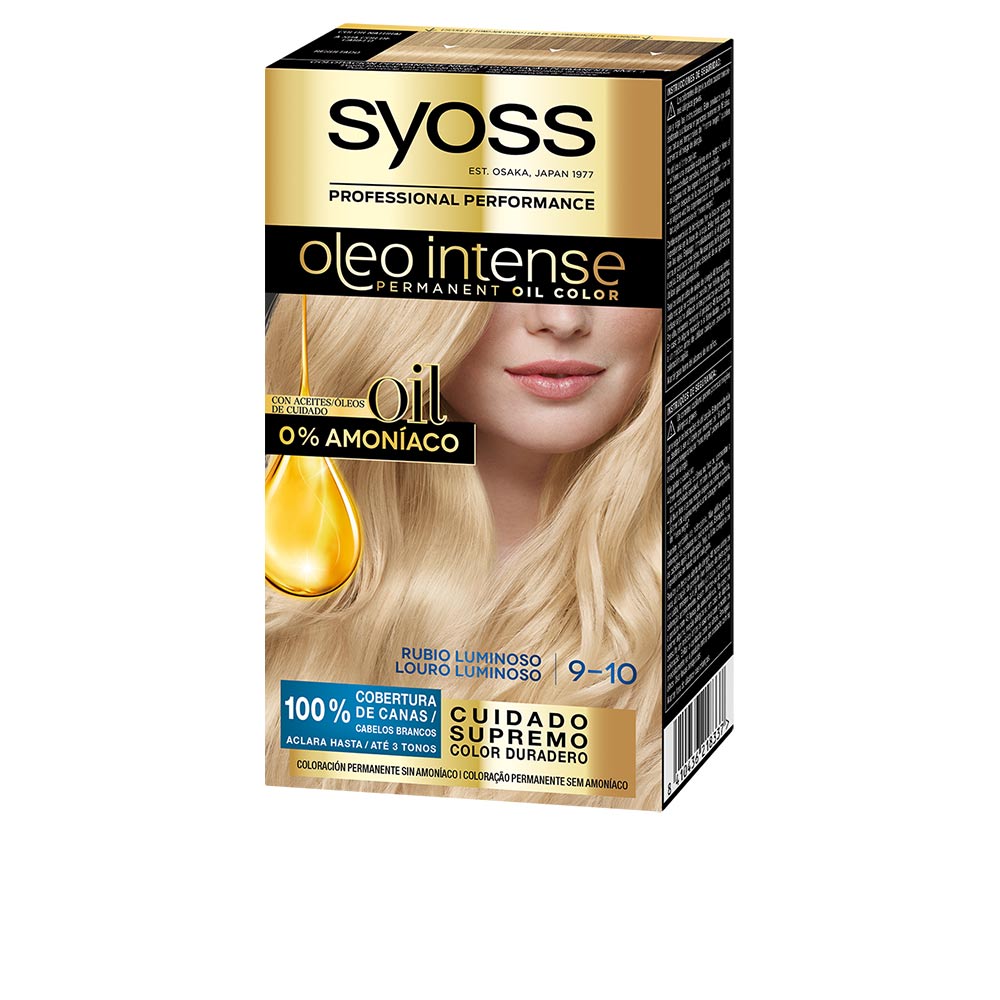 SYOSS OLEO INTENSE tinte sin amoniaco #9.10-rubio luminoso 5 pz