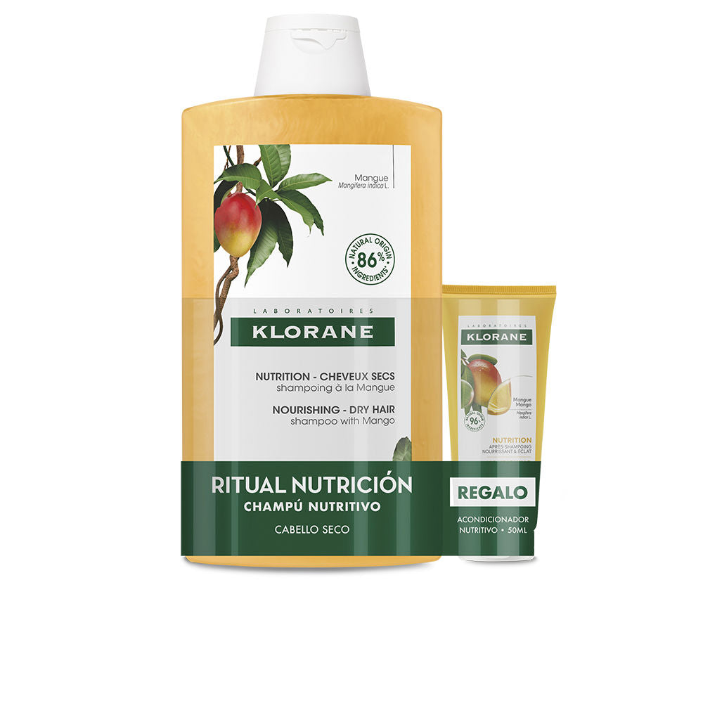 KLORANE AL MANGO CHAMPÚ + ACONDICIONADOR ESTUCHE 2 pz