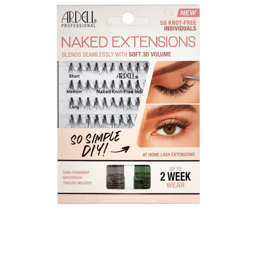 ARDELL ARDELL NAKED EXTENSIONS SOFT 3D VOLUME x 56 knot-free individuals #black 1 u
