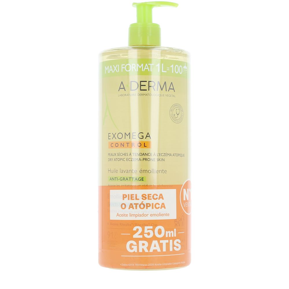 A-DERMA EXOMEGA CONTROL aceite ducha emoliente 1000 ml