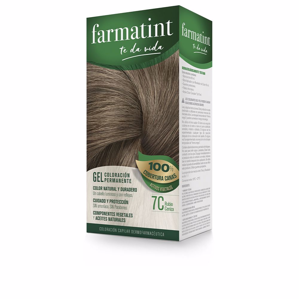 FARMATINT FARMATINT GEL coloración permanente #7c-rubio ceniza 5 u