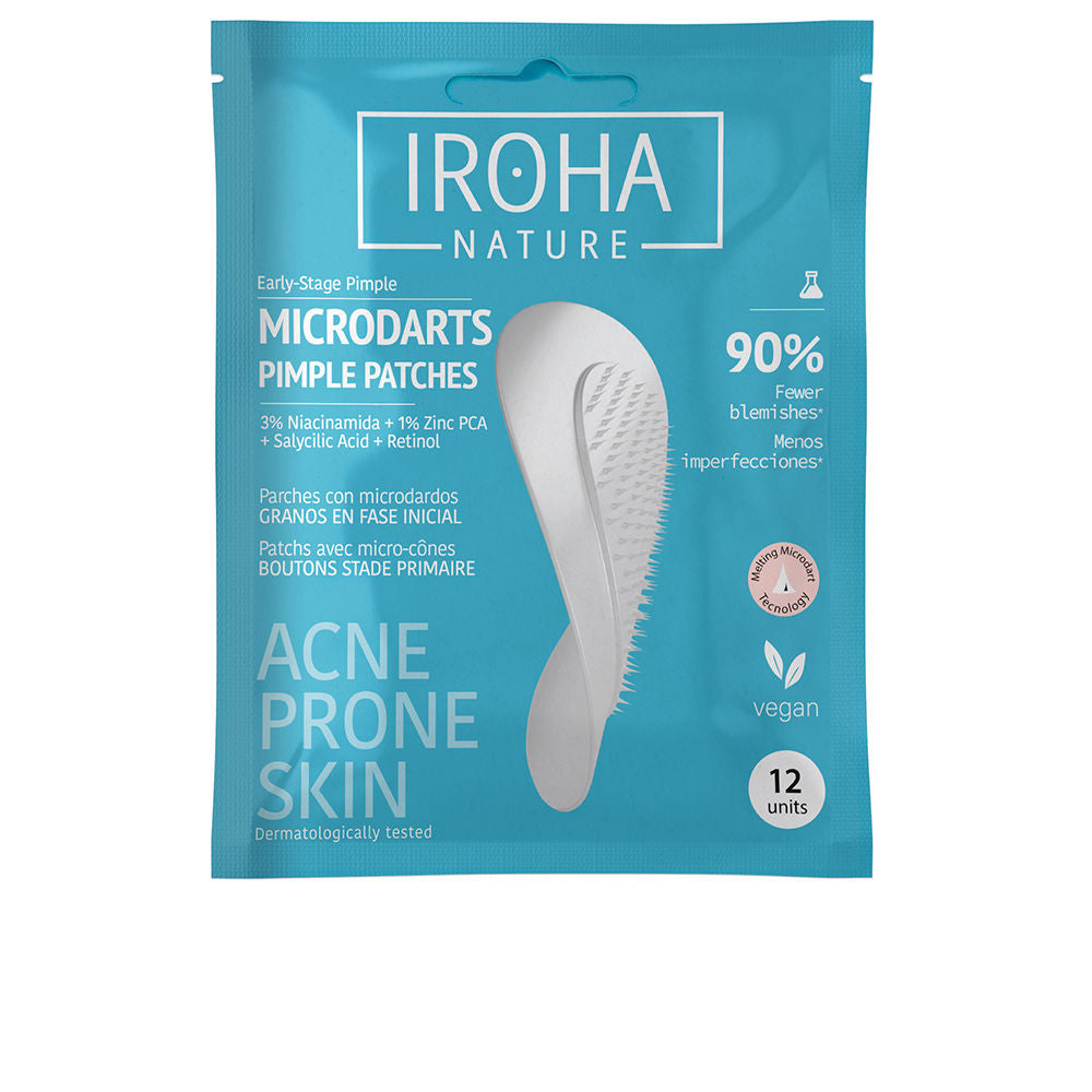 IROHA ACNE PRONE SKIN parches granos microdardos con ácido salicílico 12 u