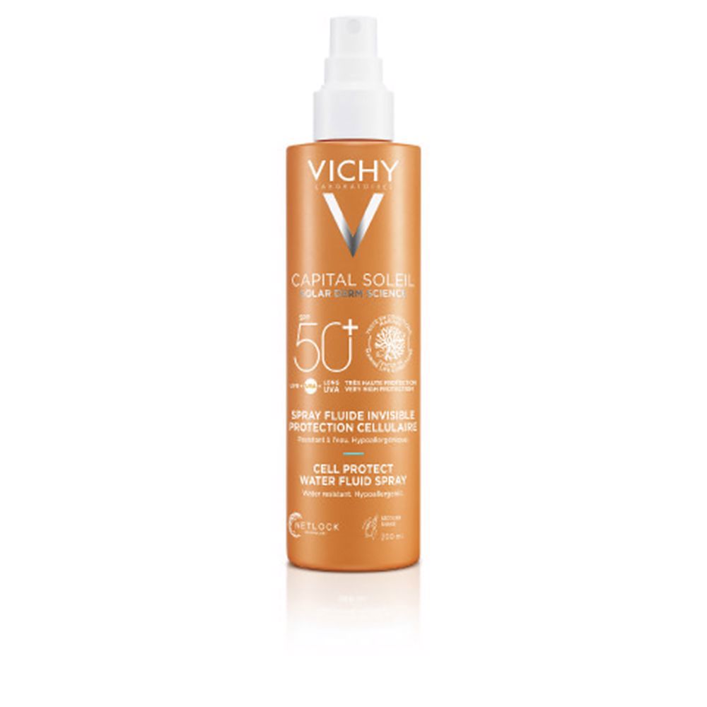 VICHY CAPITAL SOLEIL spray cell protect water fluid alta protección UVB/UVA SPF50+ 200 ml