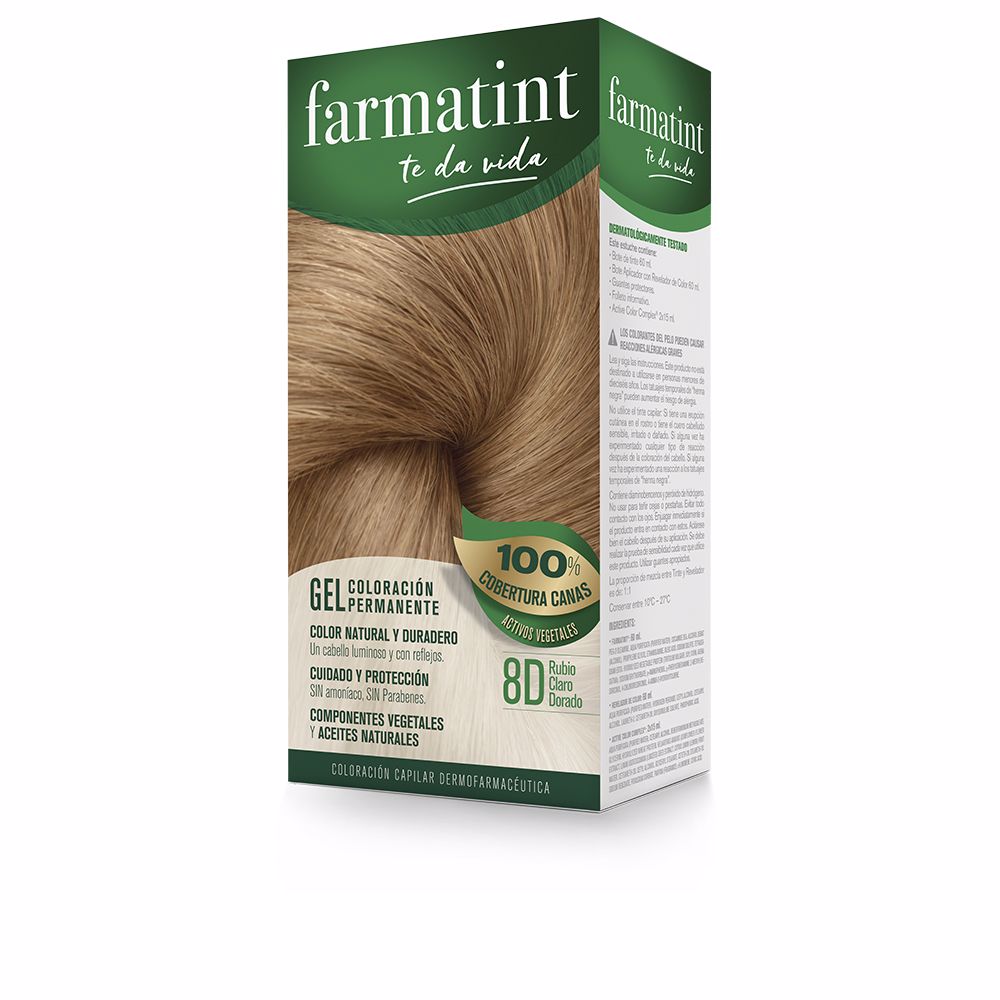 FARMATINT FARMATINT GEL coloración permanente #8d-rubio claro dorado 5 u
