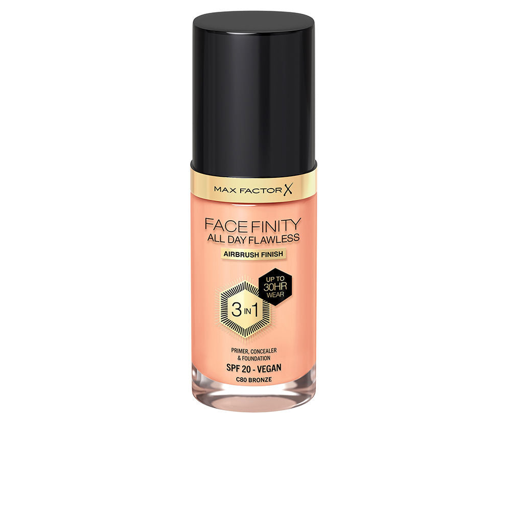 MAX FACTOR FACEFINITY 3IN1 primer, concealer & foundation #80-bronze 30 ml