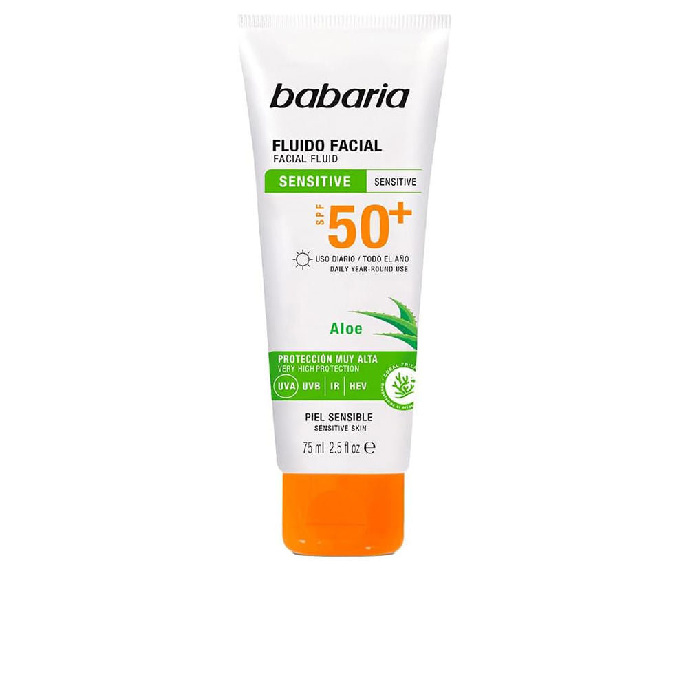 BABARIA FLUIDO FACIAL aloe vera piel sensible SPF50+ 75 ml