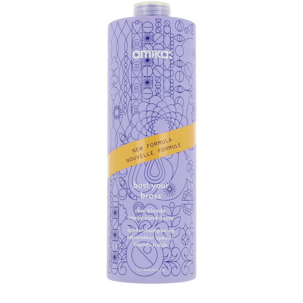 AMIKA BUST YOUR BRASS acondicionador reparador cabello rubio 1000 ml