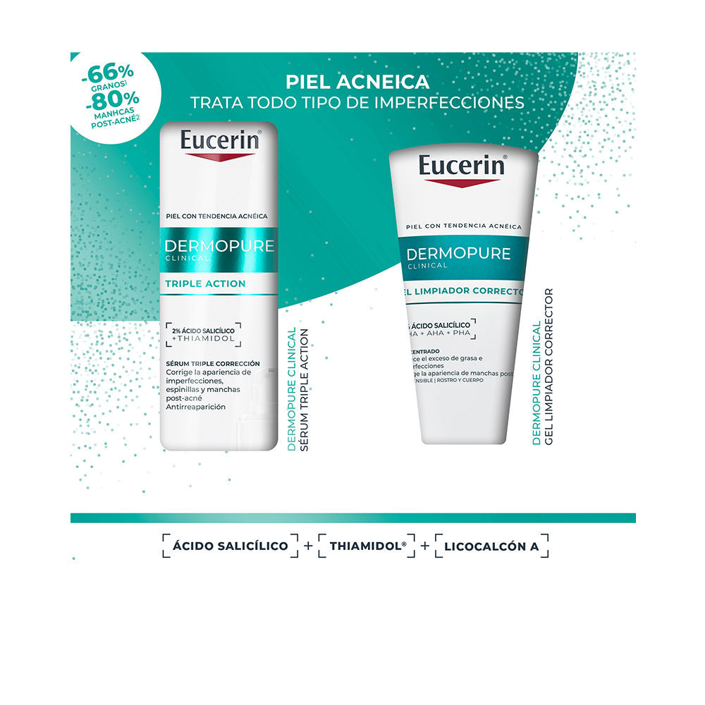 EUCERIN DERMOPURE CLINICAL TRIPLE ACTION ESTUCHE 2 pz