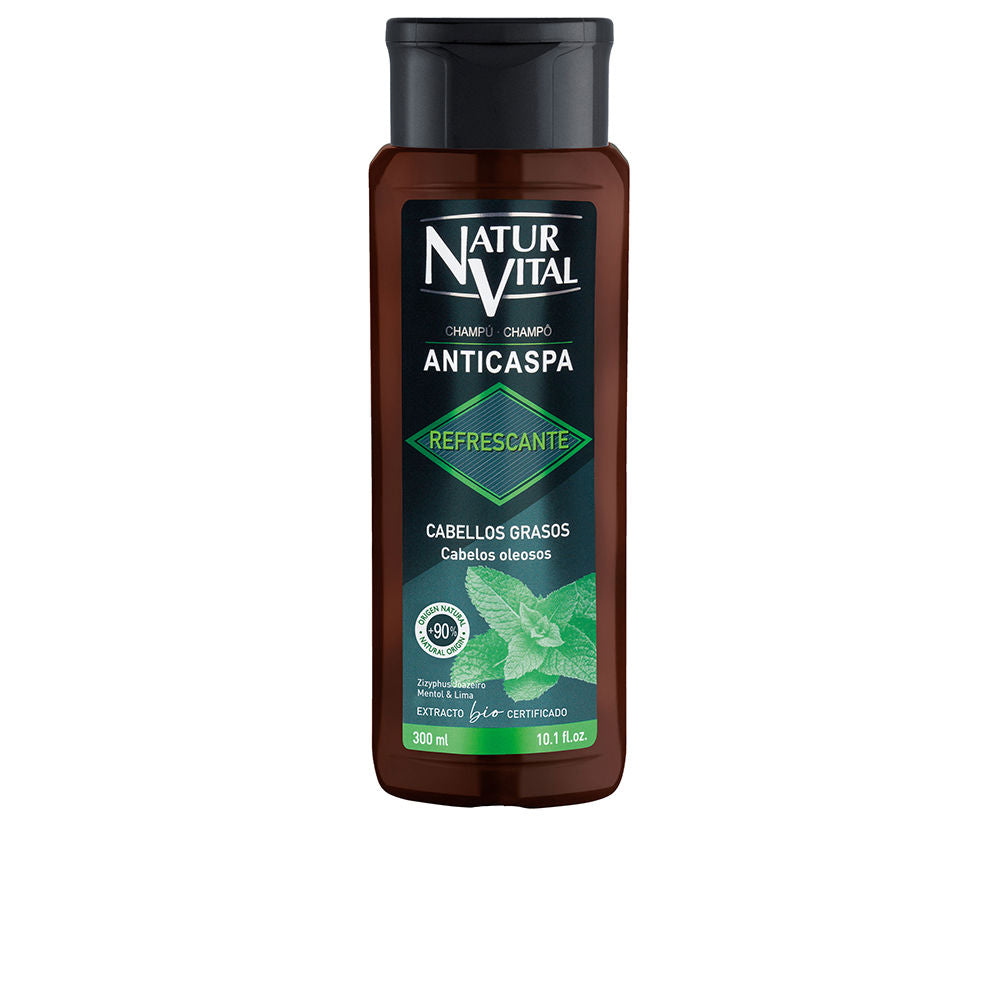 NATUR VITAL CHAMPÚ ANTICASPA REFRESCANTE MEN cabello graso 300 ml