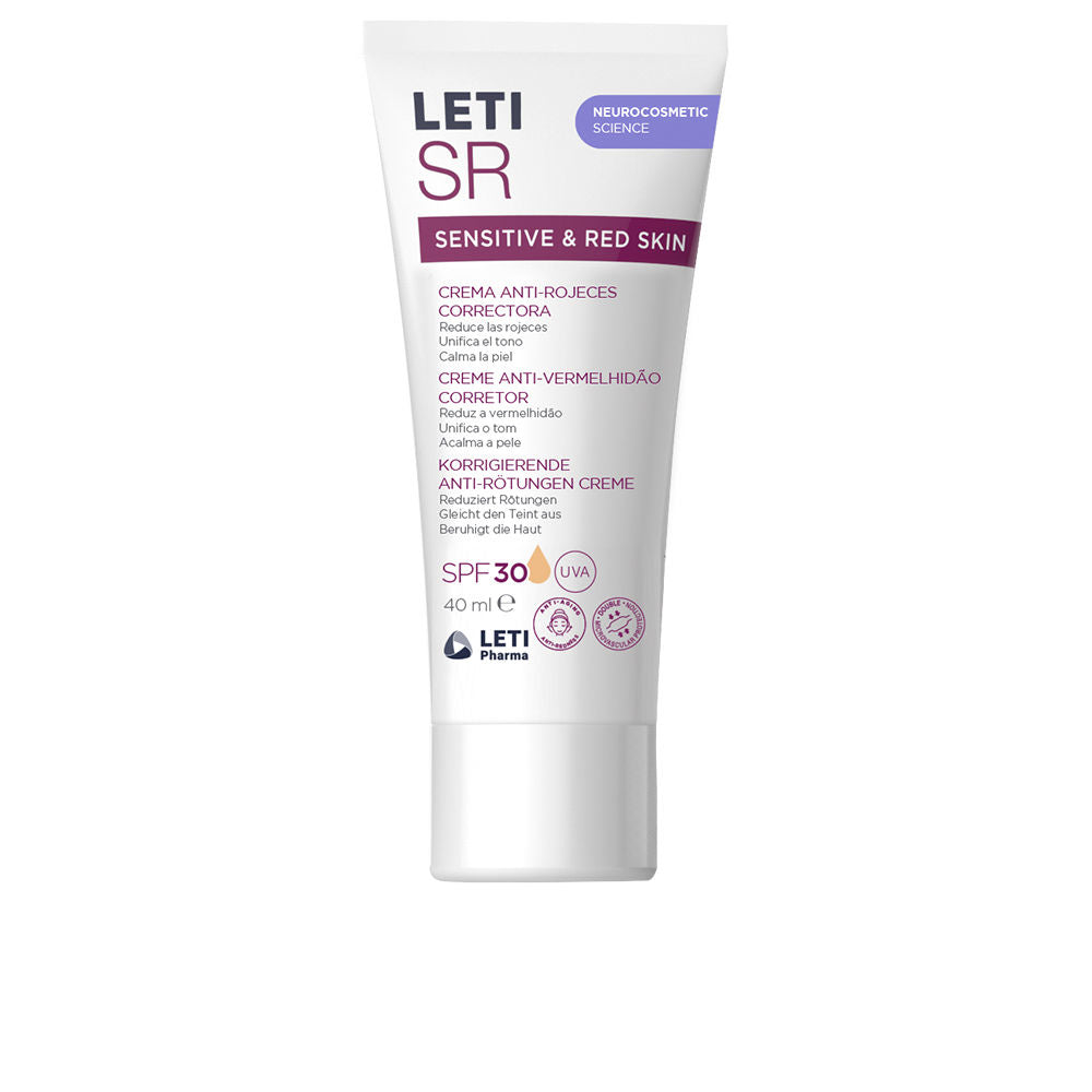 LETI PHARMA LETISR SENSITIVE & RED SKIN crema anti-rojeces correctora SPF30 40 ml