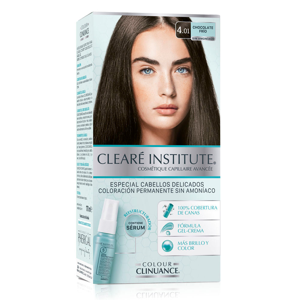 CLEARÉ INSTITUTE COLOUR CLINUANCE cabellos delicados #4.01-chocolate frio 1 u