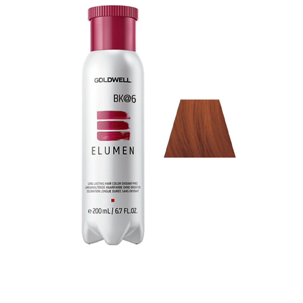 GOLDWELL ELUMEN long lasting hair color oxidant free #BK@6 200 ml