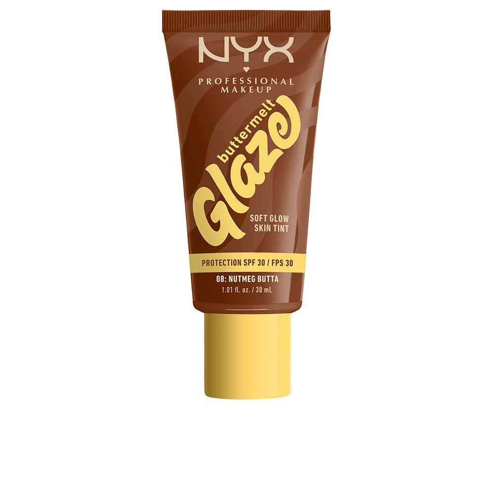 NYX PROFESSIONAL MAKE UP BUTTERMELT GLAZE protector solar tint + SPF30 #08-Nutmeg Butta 30 ml