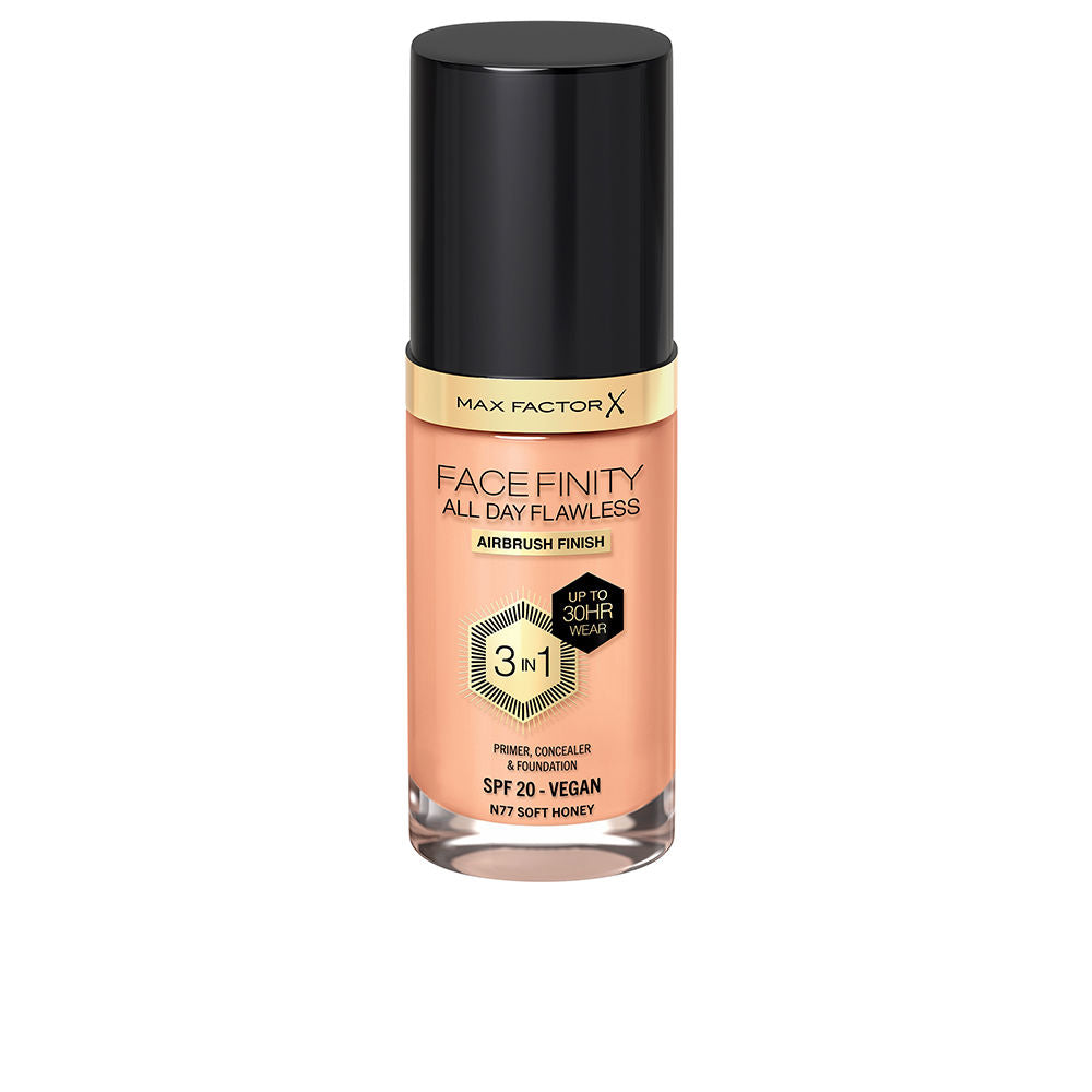 MAX FACTOR FACEFINITY 3IN1 primer, concealer & foundation #77-soft honey 30 ml