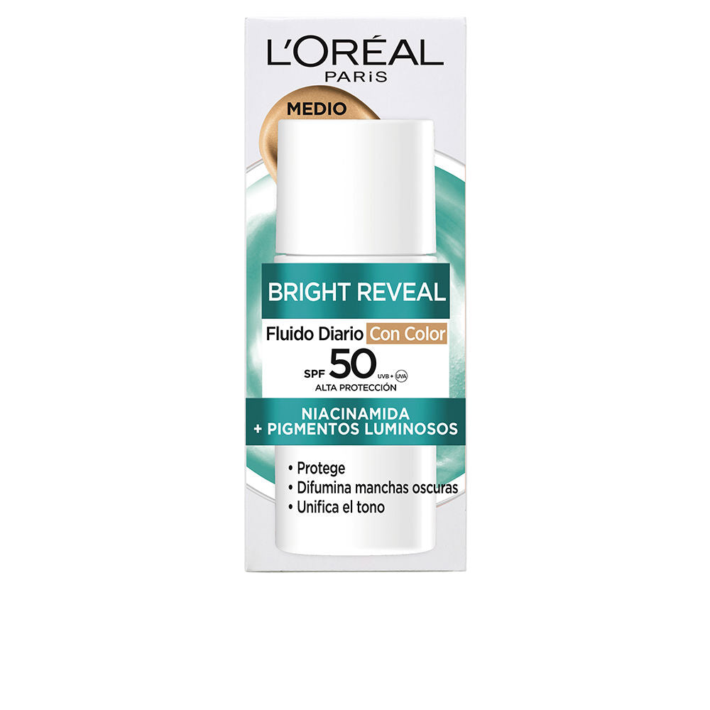 L'ORÉAL PARIS BRIGHT REVEAL NIACINAMIDA fluido diario SPF50 #medio 50 ml