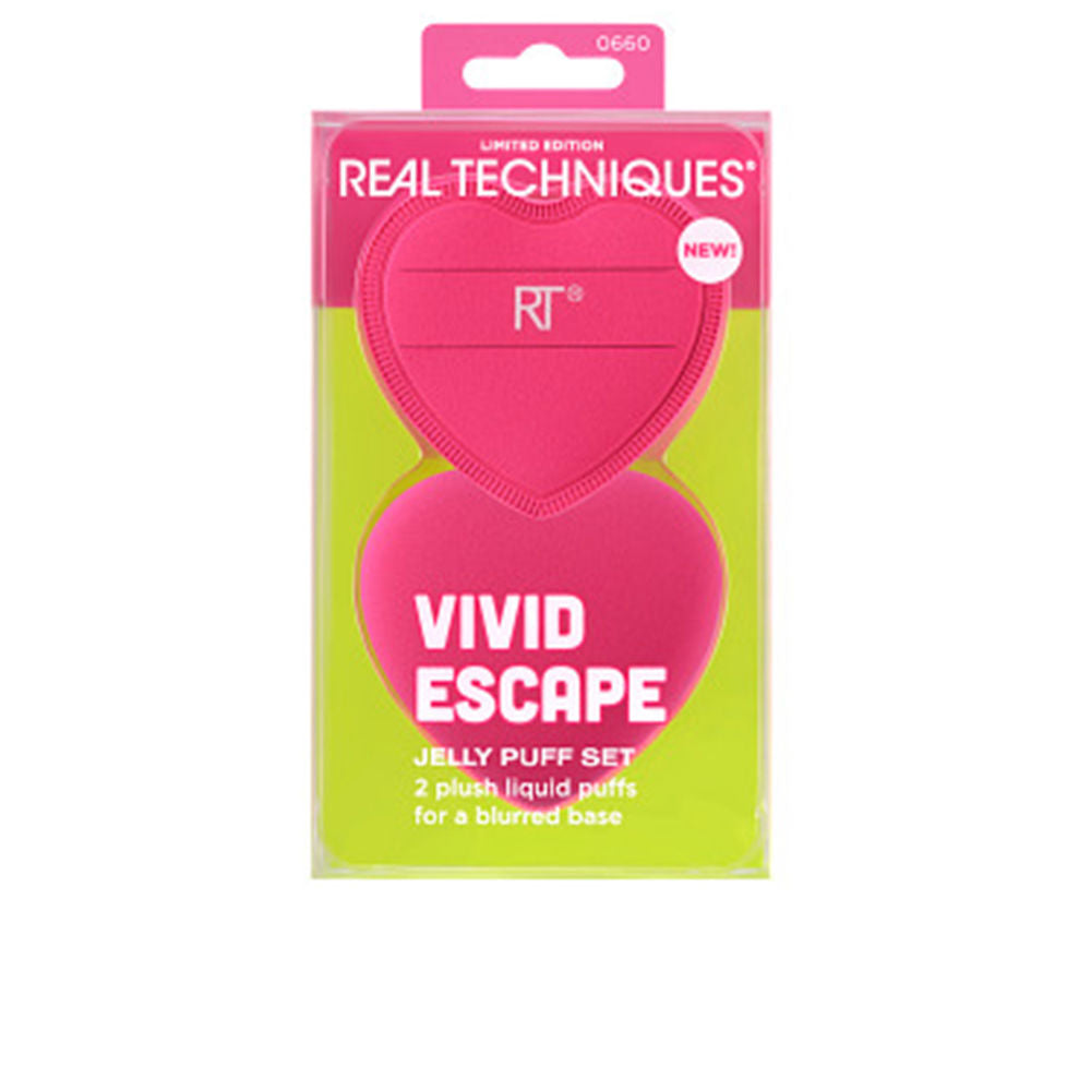 REAL TECHNIQUES VIVID ESCAPE JELLY PUFF ESTUCHE 2 pz