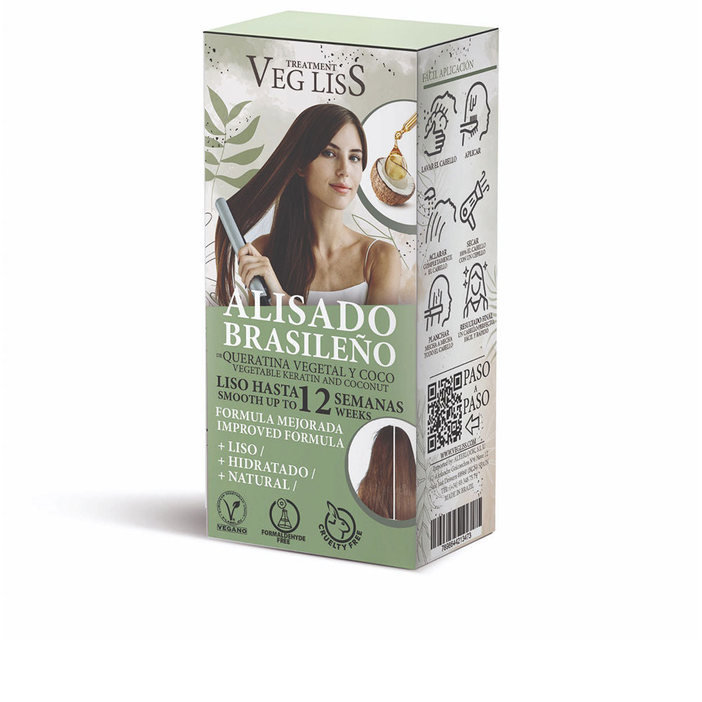 VEG LISS VEG LISS alisado brasileño con queratina vegetal y coco 2 u
