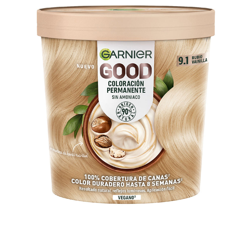 GARNIER GOOD coloración permanente sin amoniaco #9.1 rubio vainilla 217 ml