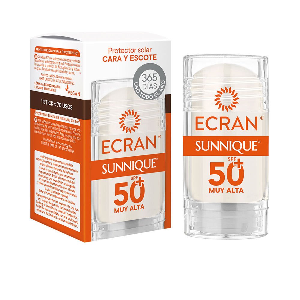 ECRAN ECRAN SUNNIQUE cara y escote SPF50+ stick 30 ml