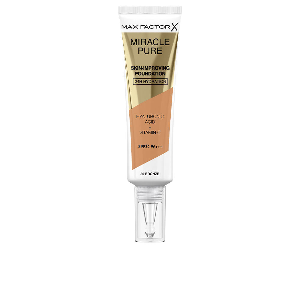 MAX FACTOR MIRACLE PURE foundation SPF30 #80-bronze
