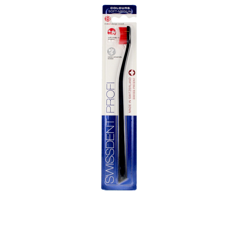 SWISSDENT COLOURS CLASSIC toothbrush #black&red 1 u
