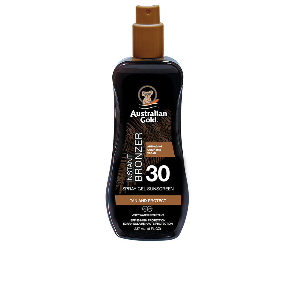 AUSTRALIAN GOLD SUNSCREEN SPF30 spray gel with instant bronzer 237 ml