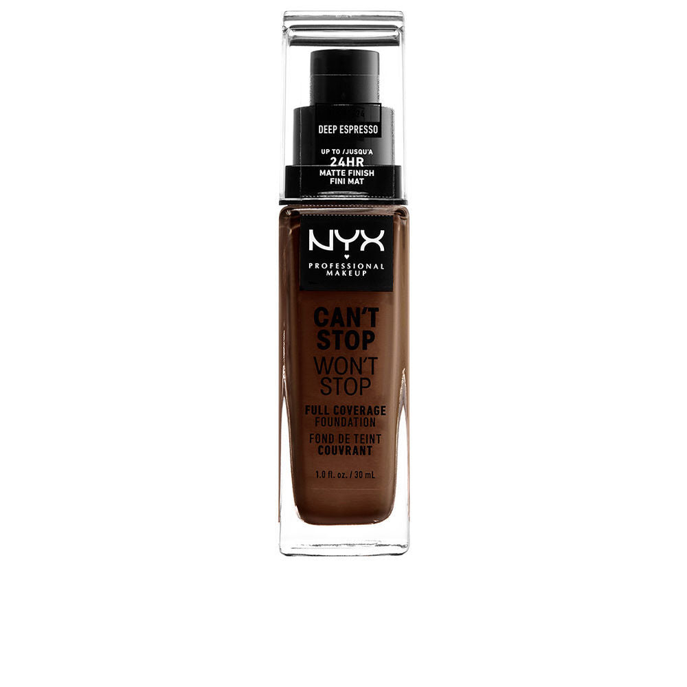 NYX PROFESSIONAL MAKE UP CAN'T STOP WON'T STOP full coverage foundation #deep espresso