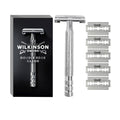 WILKINSON DOUBLE EDGE RAZOR máquina + 6 hojas de recambios 6 u