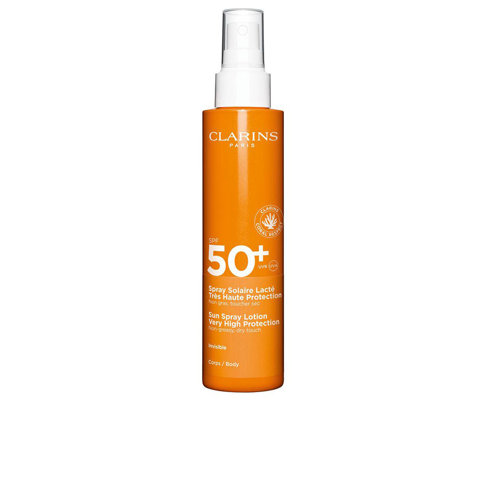 CLARINS SOLAR leche hidratante en spray para el cuerpo UVA/UVB50+ 150 ml
