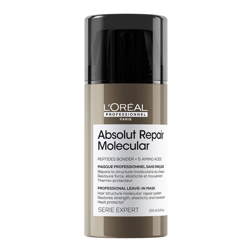 L'ORÉAL PROFESSIONNEL PARIS ABSOLUT REPAIR MOLECULAR mascarilla profesional reparadora sin aclarado para cabello dañado 100 ml
