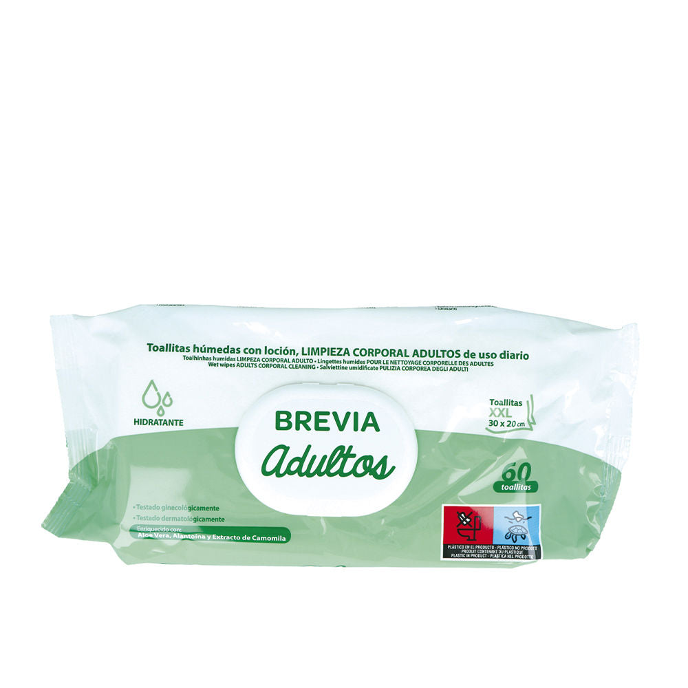 SALUSTAR BREVIA toallitas con loción limpieza adultos 30x20 cm 60 u