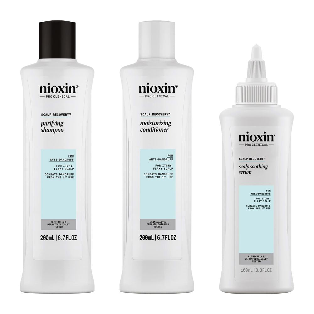 NIOXIN SCALP RECOVERY - Kit Anticaspa - Cuero cabelludo descamado y con picor 3 u