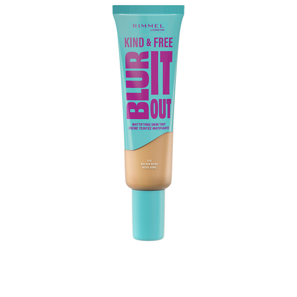 RIMMEL LONDON KIND & FREE BLUR IT OUT base efecto mate #210-Golden Beige 30 ml