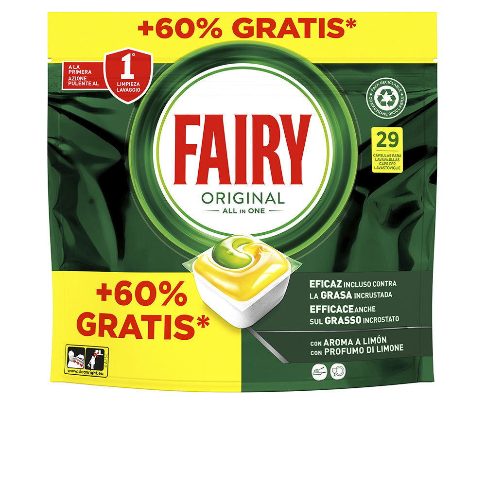 FAIRY FAIRY TODO EN 1 LIMON lavavajillas 29 cápsulas
