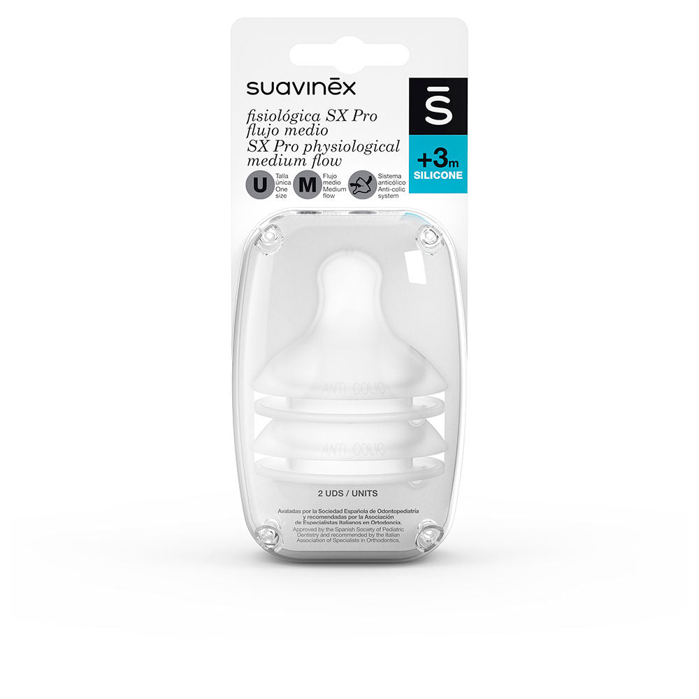 SUAVINEX TETINA fisiologica flujo silicona M 2 u