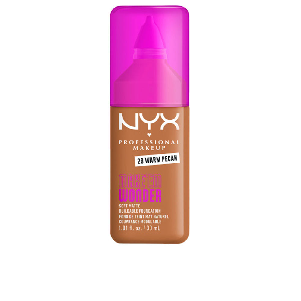 NYX PROFESSIONAL MAKE UP MAKE'EM WONDER foundation #29-Warm Pecan 30 ml