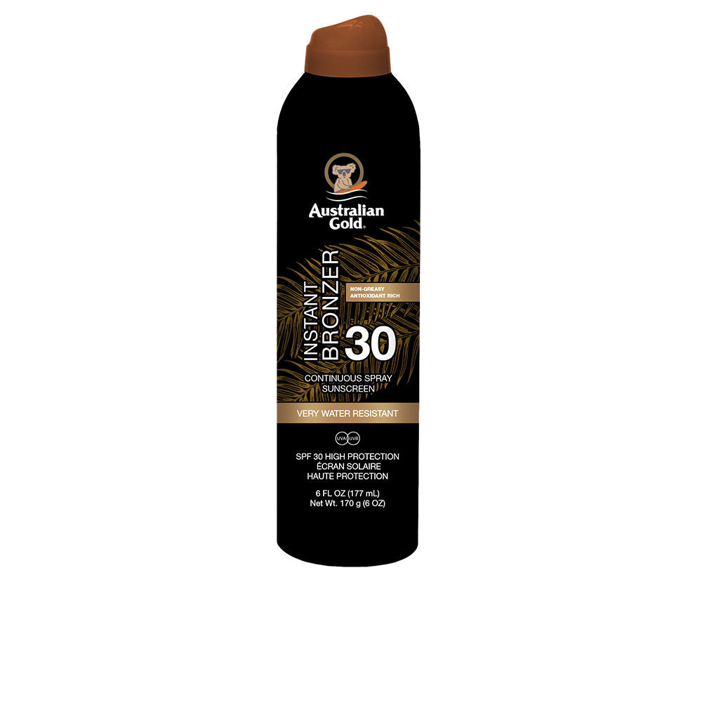 AUSTRALIAN GOLD INSTANT BRONZER SPF30 water resistant spray 177 ml