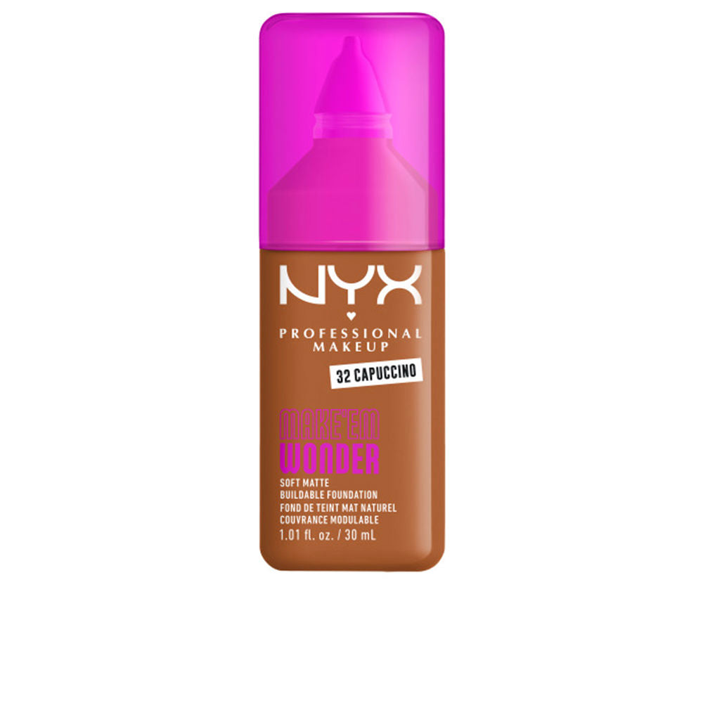 NYX PROFESSIONAL MAKE UP MAKE'EM WONDER foundation #32-Cappuccino 30 ml