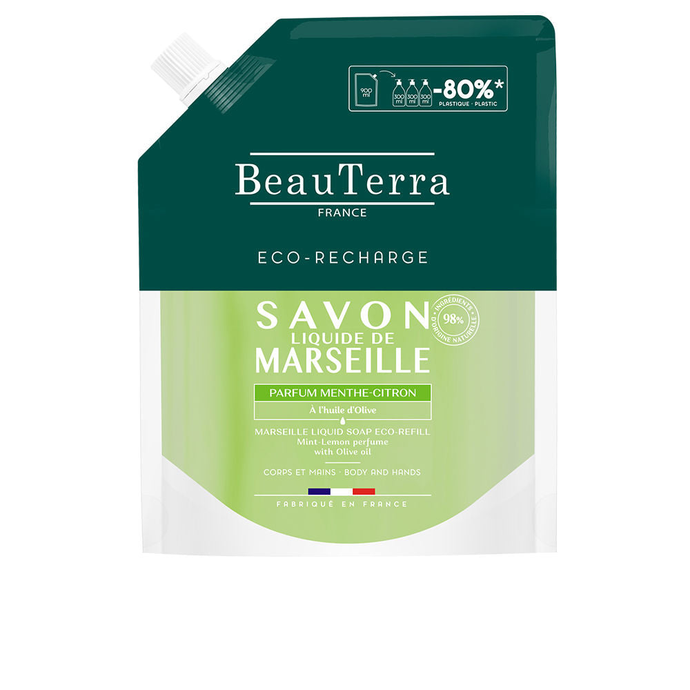 BEAUTERRA MARSEILLE jabón menta-limón recarga 900 ml