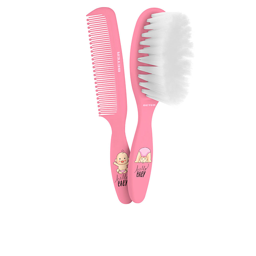 BETER CEPILLO&PEINE BEBE pack rosa 2 u