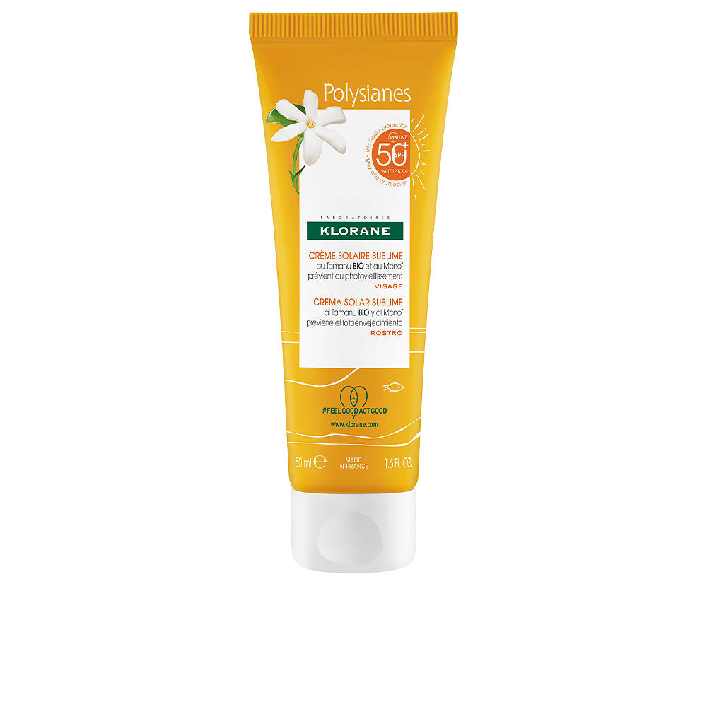 KLORANE POLYSIANES MONOÏ Y TAMANU BIO crema solar sublime SPF50+ 50 ml
