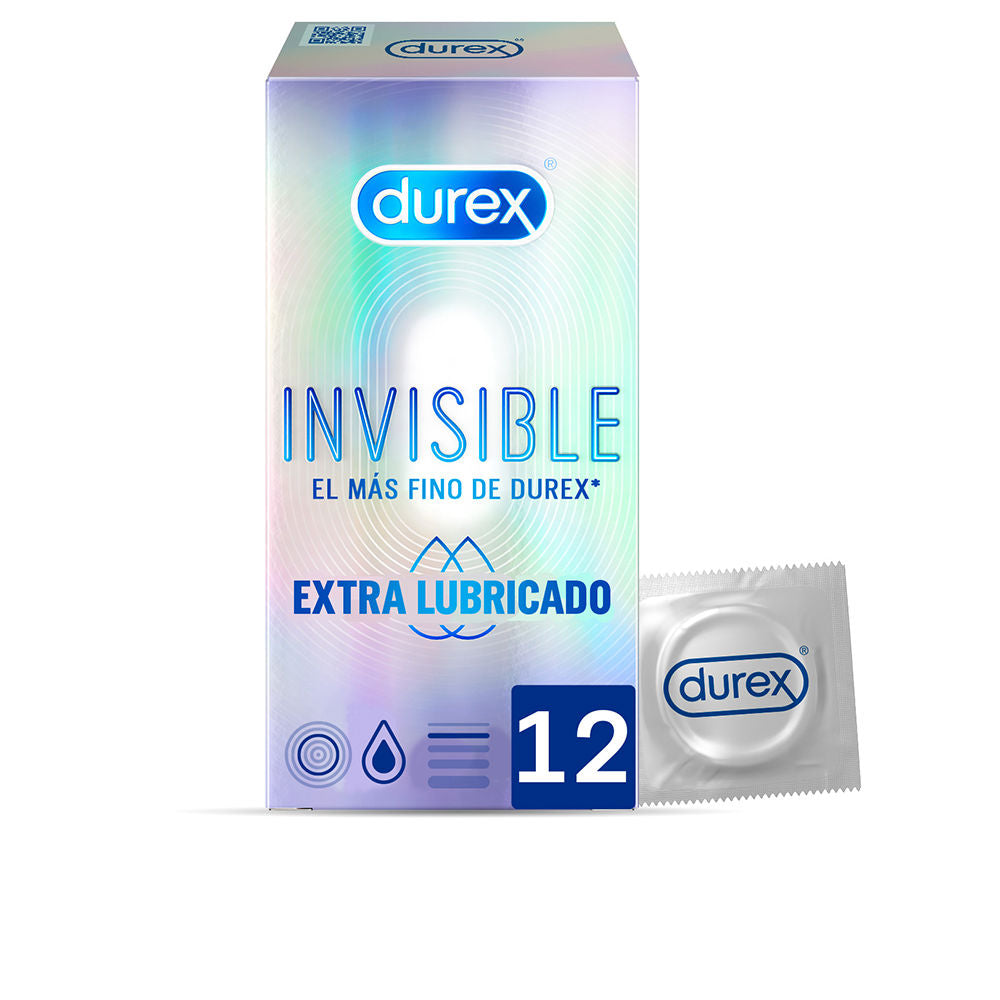 DUREX INVISIBLE extra lubricado preservativos 12 u