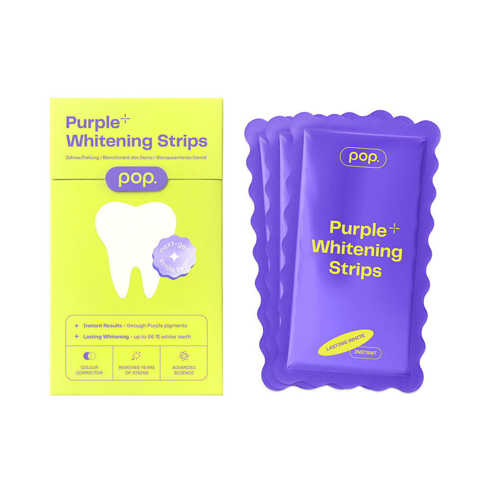POP. POP. PURPLE+ tiras blanqueadoras violetas 7 u