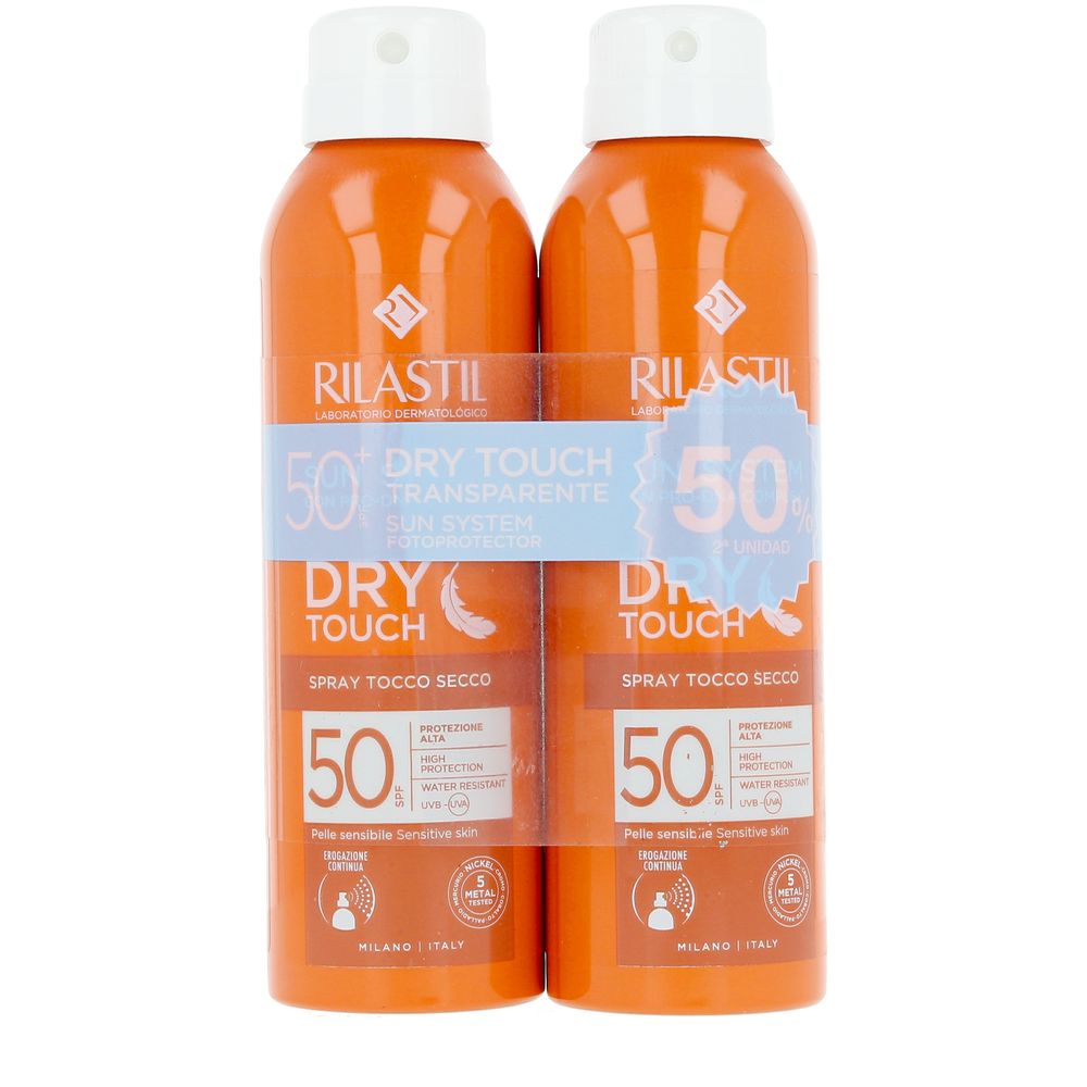 RILASTIL SUN SYSTEM SPF50+ spray transparente dry touch pack 2 x 200 ml