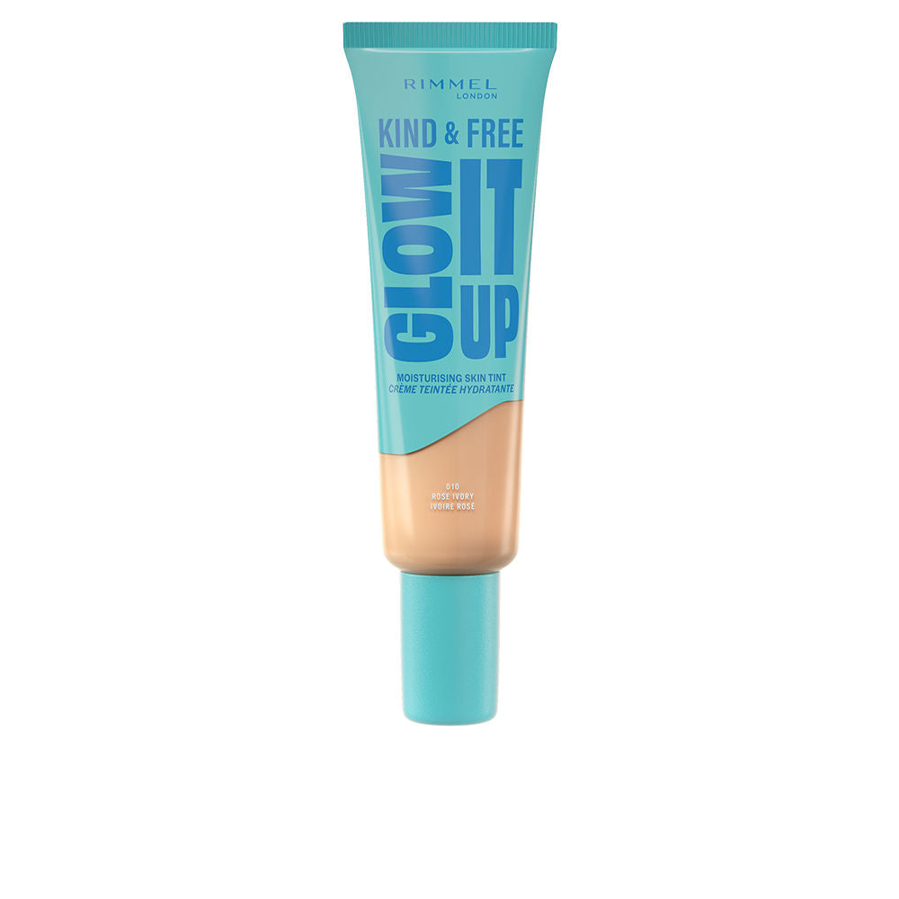RIMMEL LONDON KIND & FREE GLOW IT UP base líquida #010-Rose Ivory 30 ml