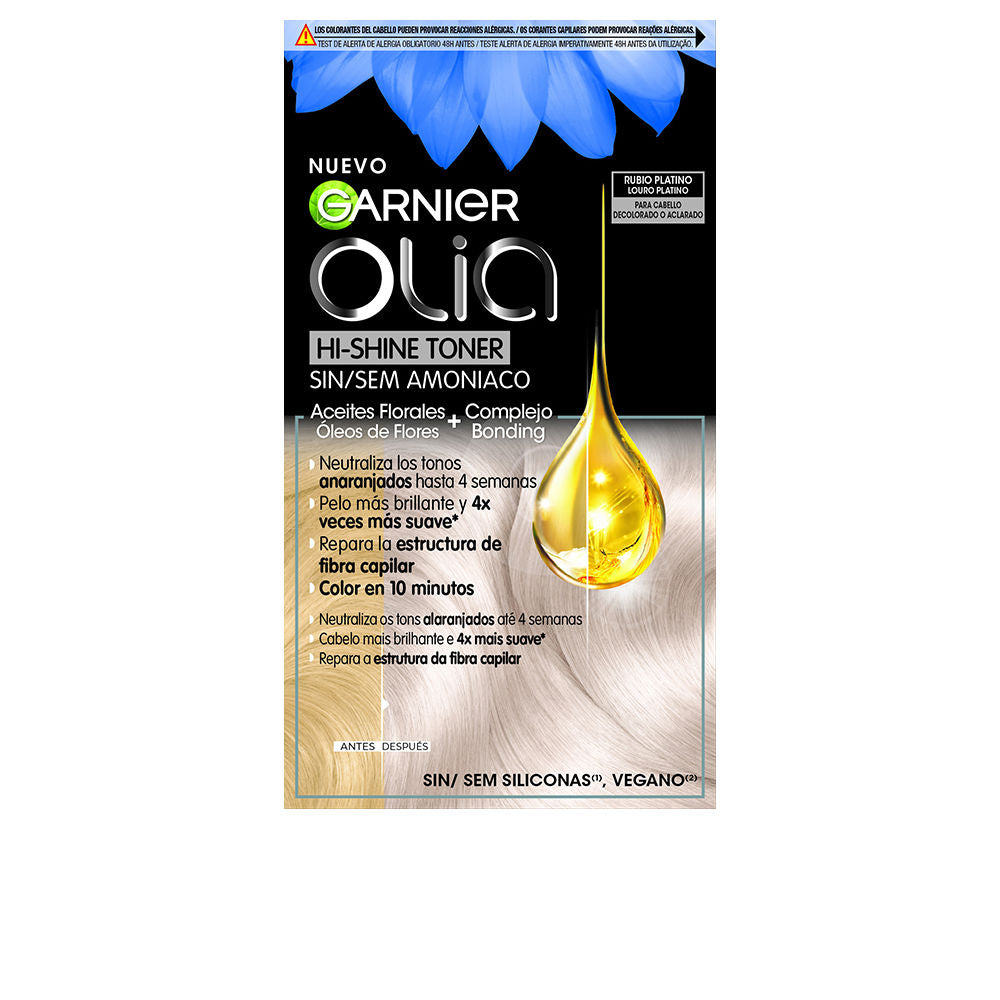GARNIER OLIA neutralizador tono sin amoniaco cabello decolorado-aclarado #rubio platino 1 u