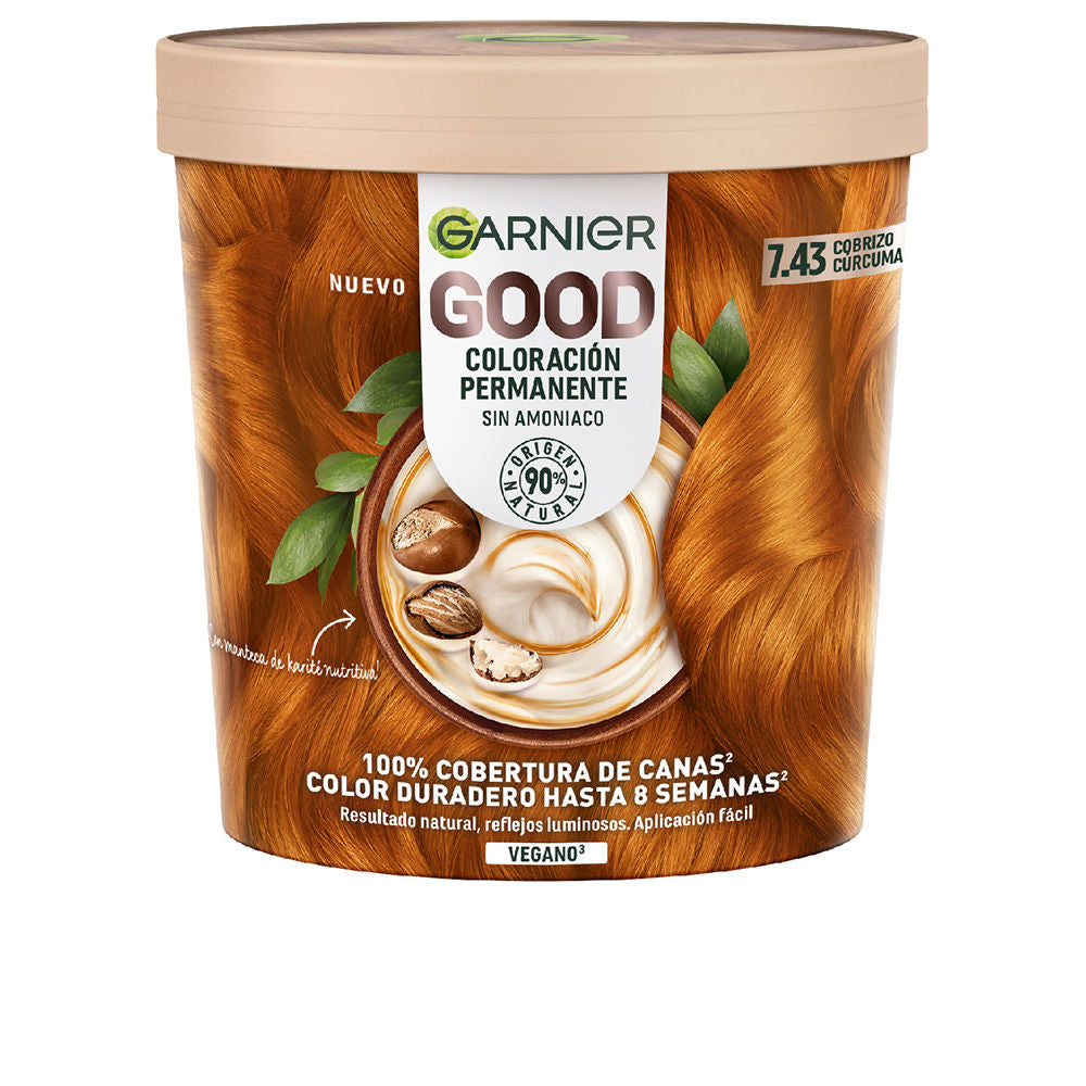 GARNIER GOOD coloración permanente sin amoniaco #7.43 cobrizo cúrcuma 217 ml
